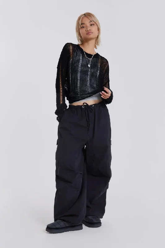 Black Parachute Cargo Pants