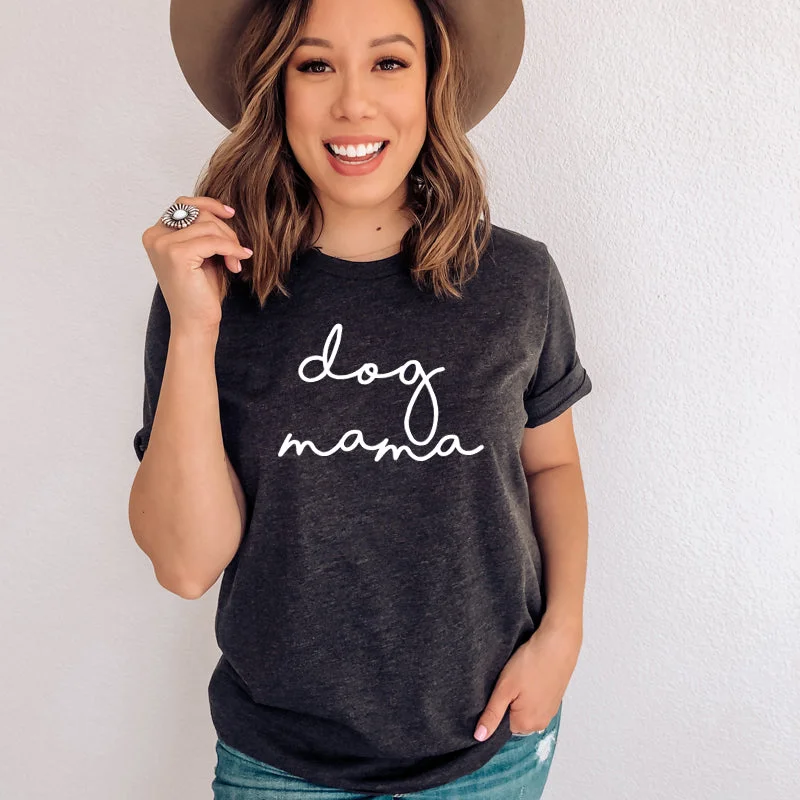 Big Deal Dog Mama Retro Script T-Shirt (MRK X)