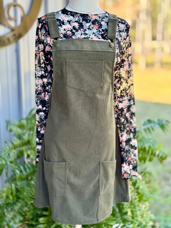 Laci Corduroy Overall Dress