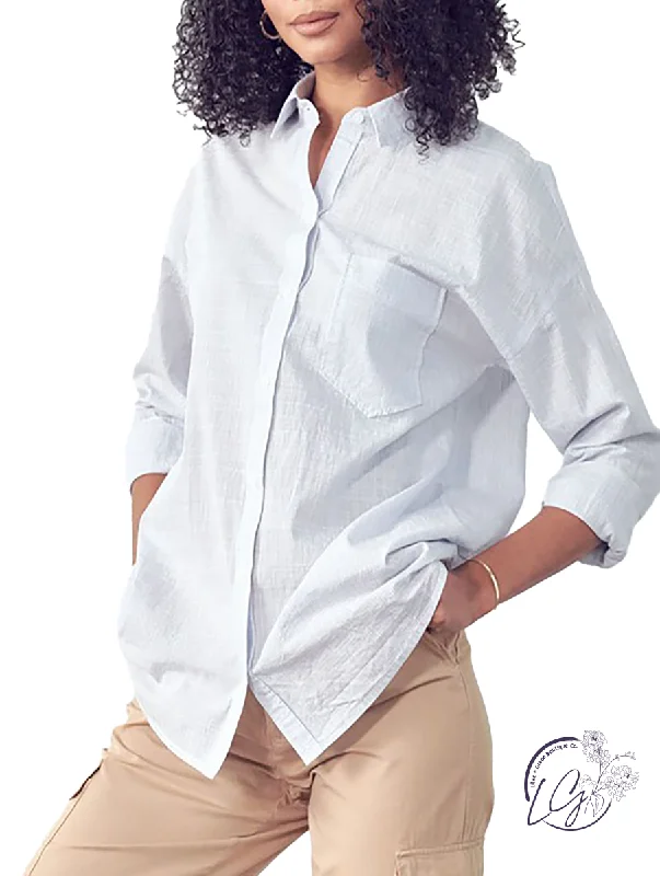 Take Action We Will Get There Lightweight Button Down