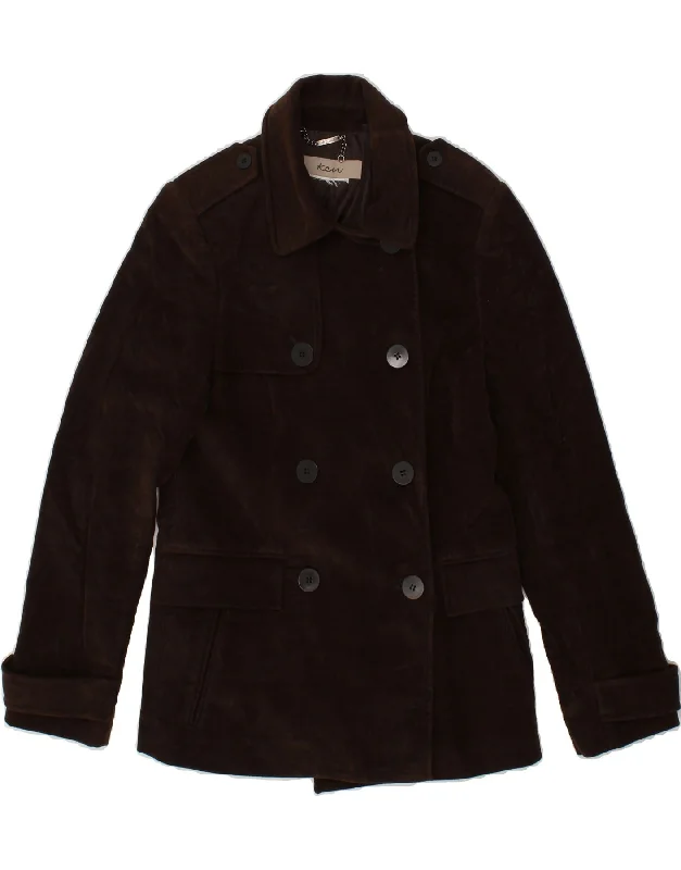 Today Only VINTAGE Womens Pea Coat UK 12 Medium Brown