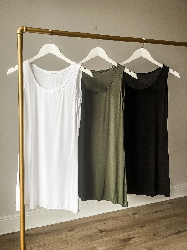 Weekend Special Basic Long Line Vest - 3 Pack