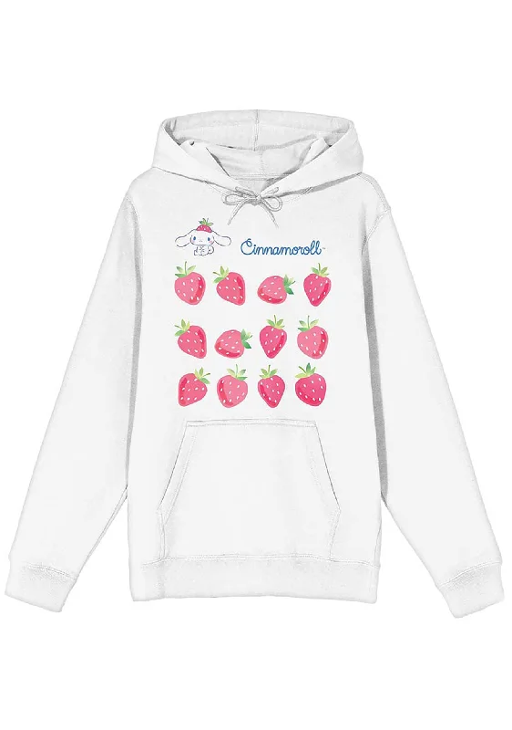 Weekend Discounts to Savor Sanrio Cinnamoroll Strawberries Hoodie