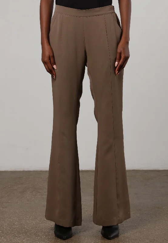 Hurry In FLUX FLARE TROUSER CHESTNUT