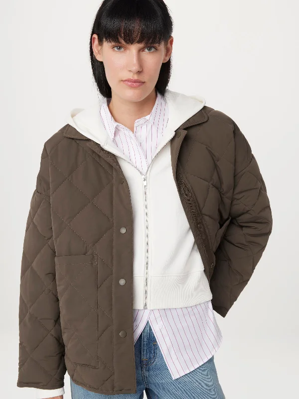 Super Bargain The Skyline Loose Overshirt in Brown Black