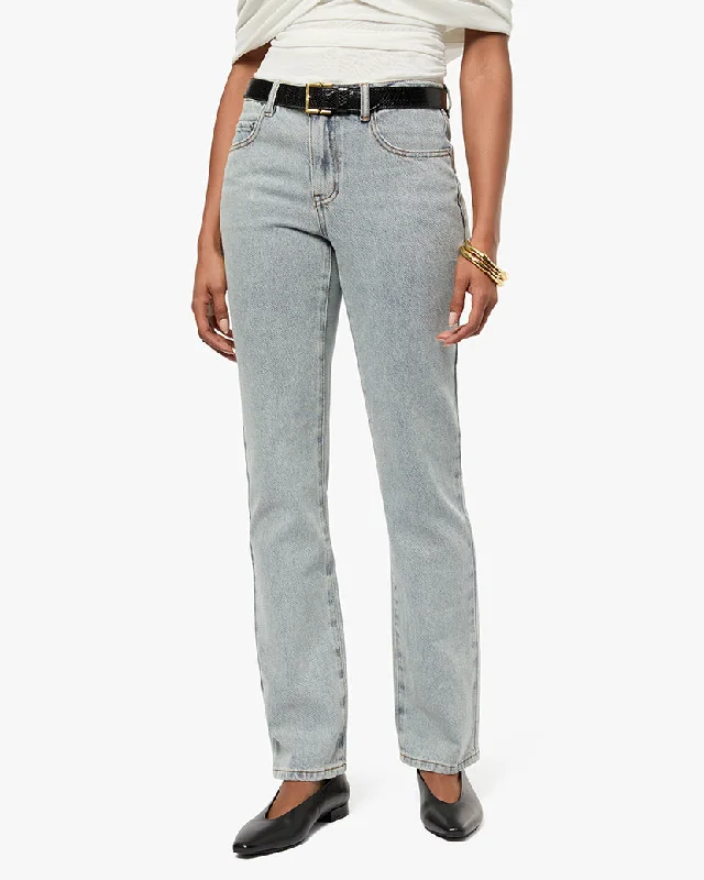 Overstock Mid Rise Straight Flare Jean
