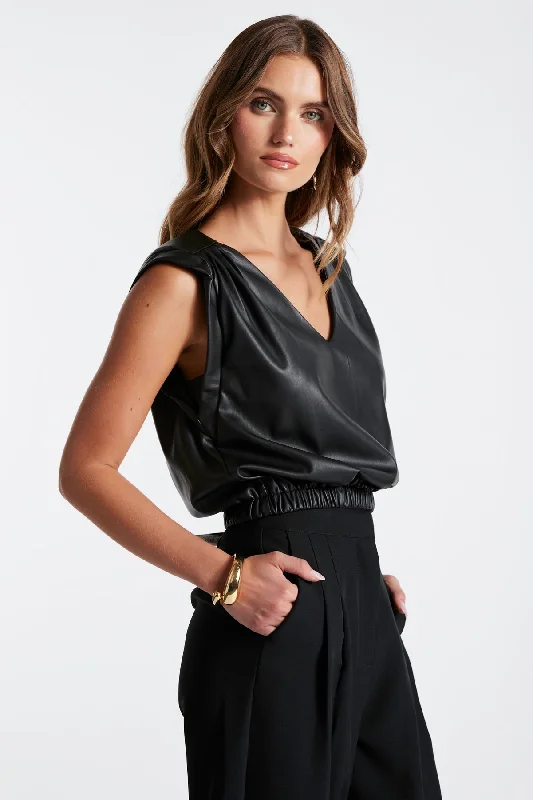 Online Exclusive Simone Vegan Leather Top