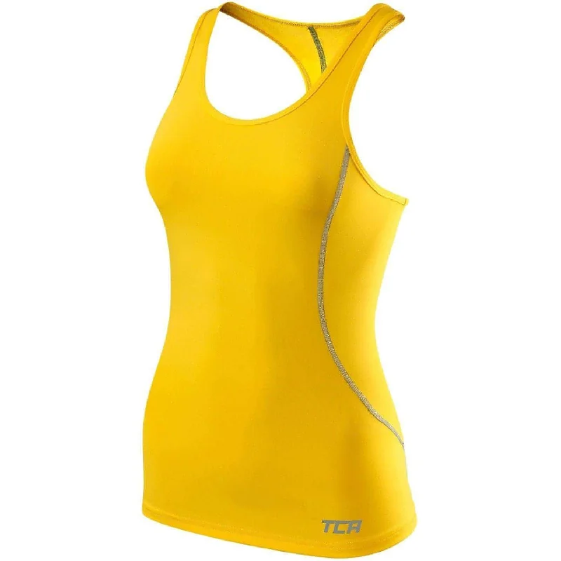 Price Reduction TCA Pro Performance Womens Running Vest Tank Top - Yellow