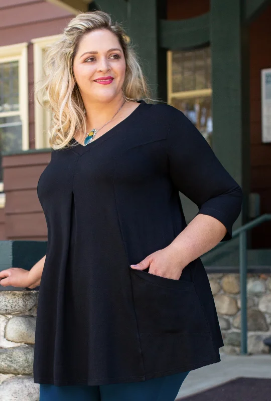 New Deal Playful Tunic - Black Bamboo