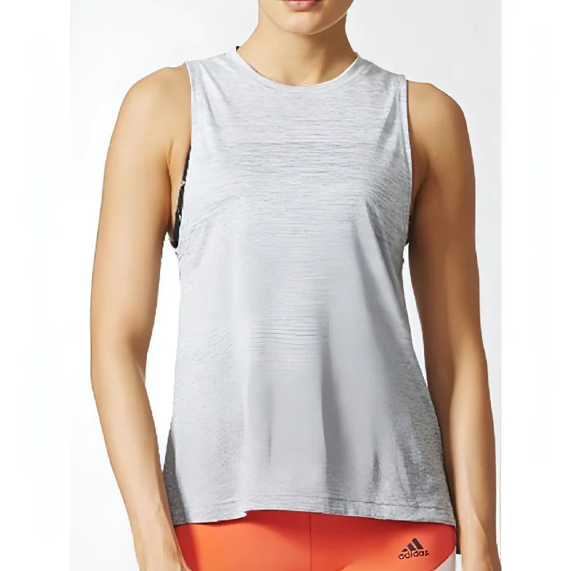 Big Deal adidas Boxtank Melange Womens Vest Tank Top - White