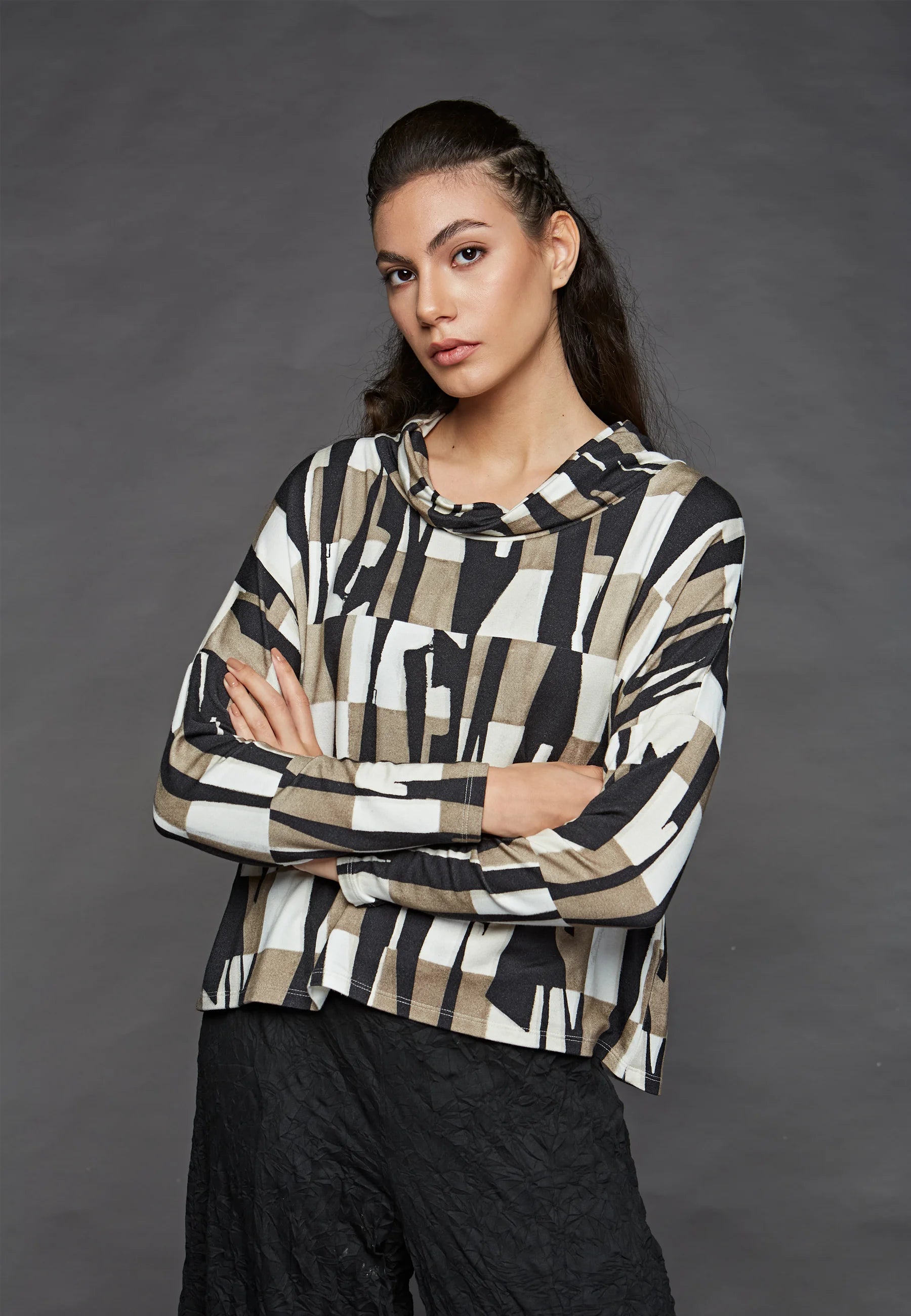 Deal Explosion ZEST Short, printed viscose jersey blouse