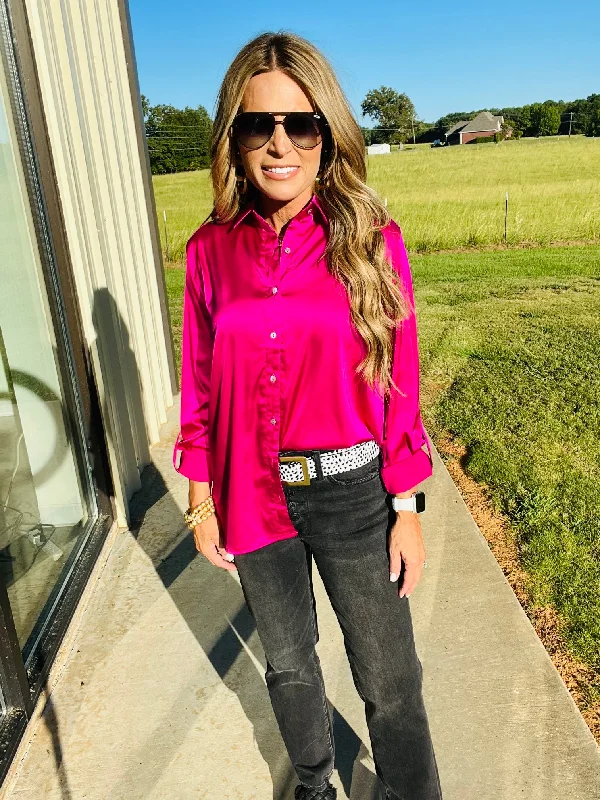 Today's Deal LIVING LAVISH TOP- MAGENTA--RESTOCK ALERT