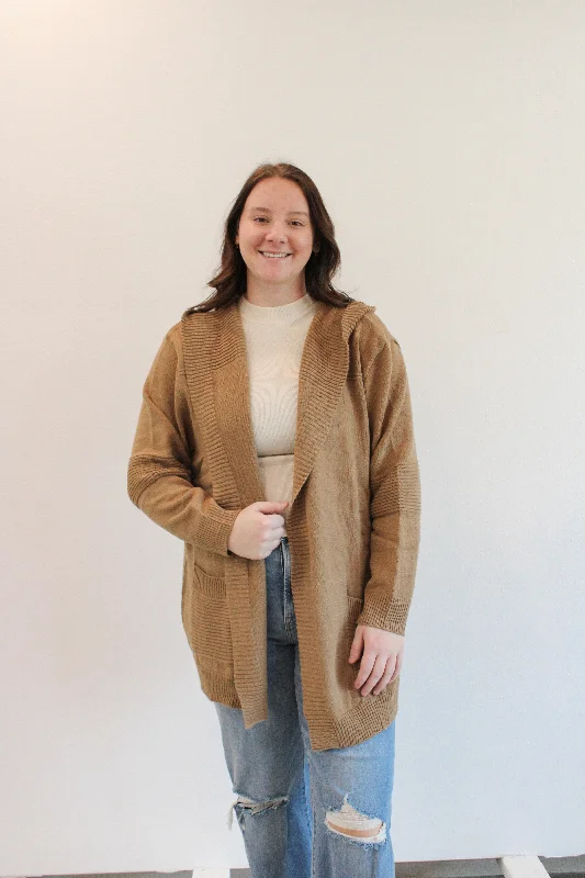 Weekend Price Cuts Galore KAMELO REG/CURVY KNIT HOODED CARDIGAN