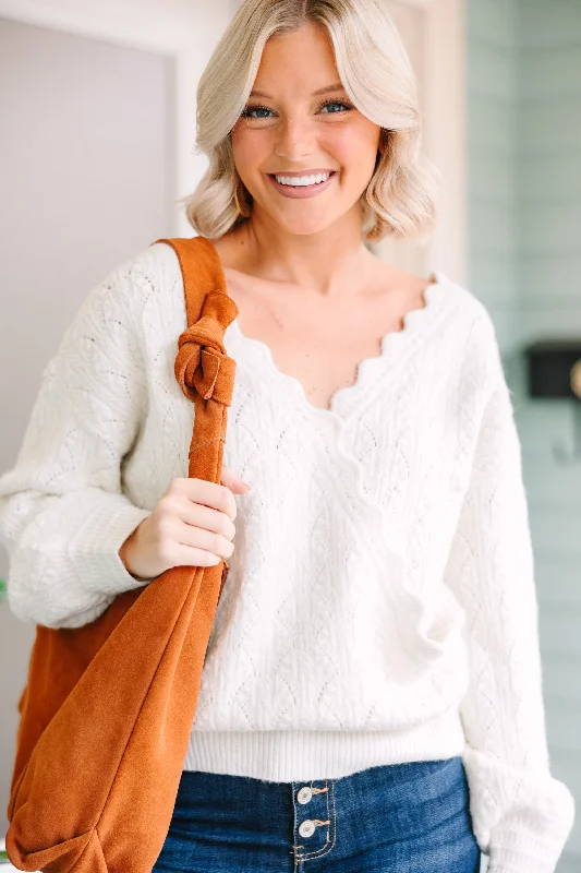 Incredible Offers All For You Cream White Sweater