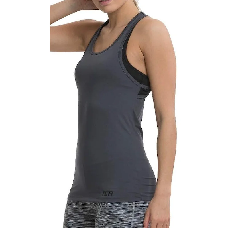 Weekend Deals That Dazzle TCA Tech Racerback Womens Running Vest Tank Top - Grey