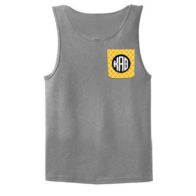 Time-Limited Offer Sorority Moroccan Tile Crocket Tank Top - G220 - SUB
