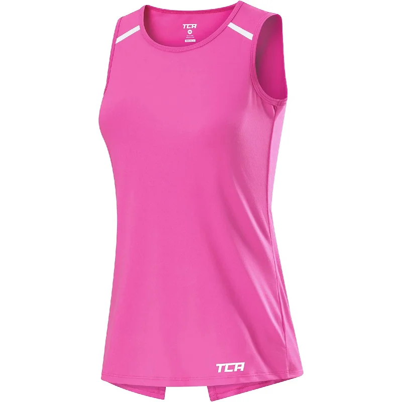 Weekend Deals That Sizzle TCA Crossback Cooling Womens Training Vest Tank Top - Pink