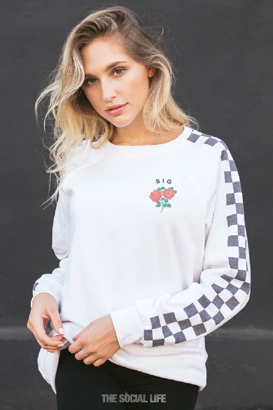 Weekend Deal Big's Checkered Raglan Crewneck