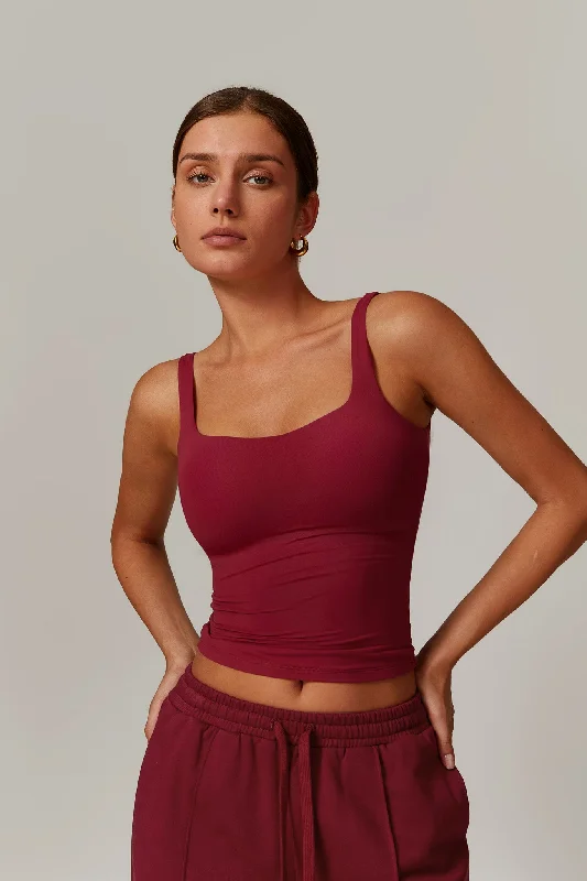 Price Cut Ellie Sleeveless Top - Maroon