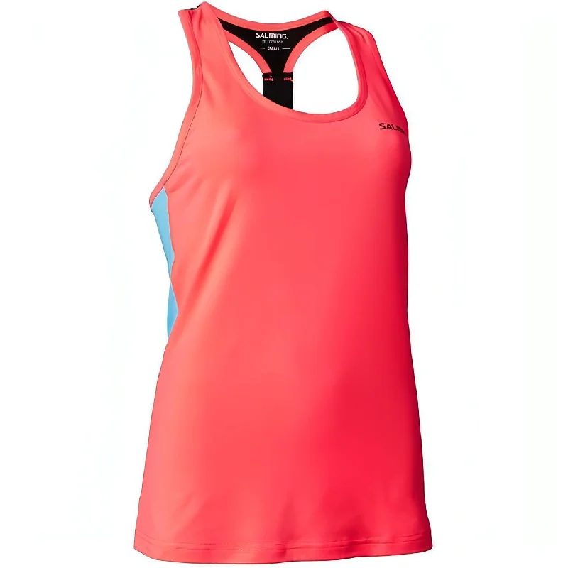 Discount Mania Salming T-Back Womens Running Vest Tank Top - Pink