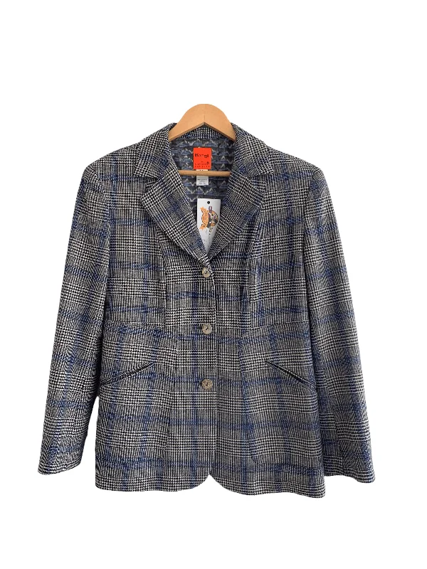 Low Cost Christian Lacroix 100% Wool Single Breasted Jacket Blue F44 SIZE M/L