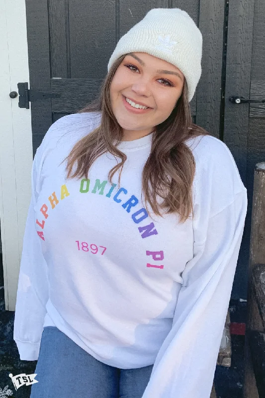 Reduced Price Alpha Omicron Pi Team Pride Crewneck