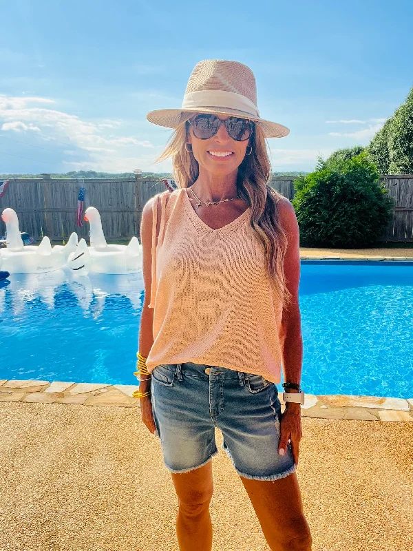 Friends and Family Sale WIDE OPEN ARMS TOP- BLUSH-FLASH SALE