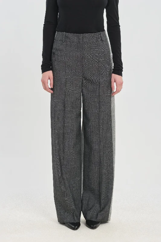 Weekend Offers That Shine Denim grey wool twill wide leg pants