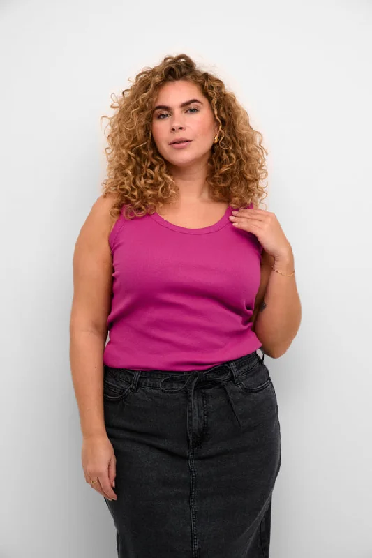 Weekend Deals That Please Kaffe Curve Carina Vest Top in Fuchsia