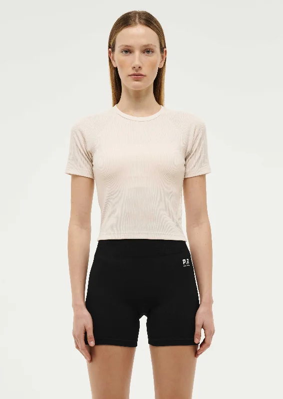 Weekend Savings Extravaganza FREE PLAY SHORT SLEEVE RIB TEE IN WHISPER WHITE