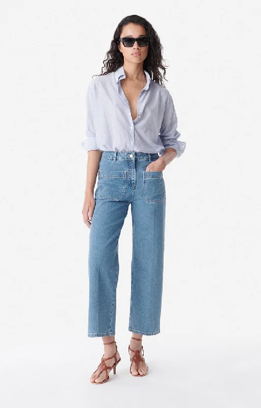 Unbeatable Prices Jeans Helias Cropped 1eva69-v04002 Indigo-Clair