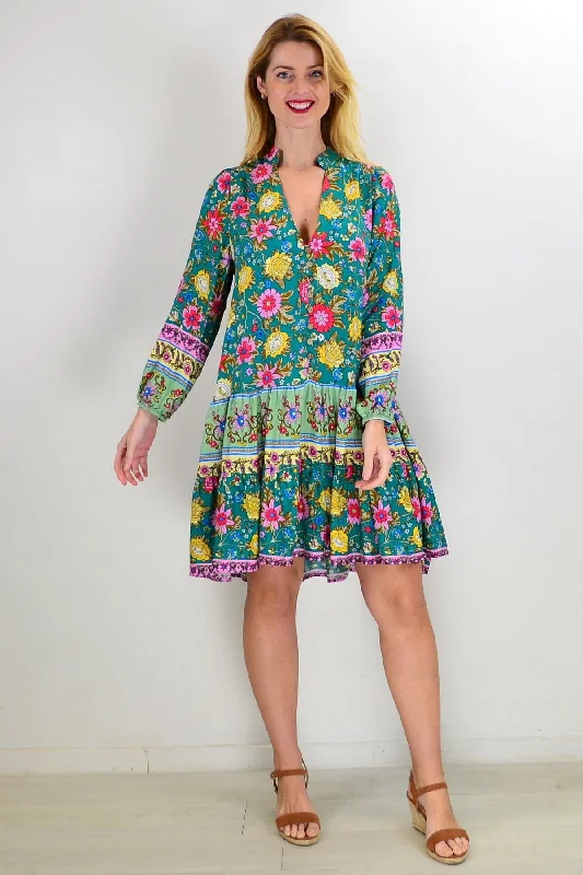Sale Event Aqua Green Eden Garden Tunic Dress