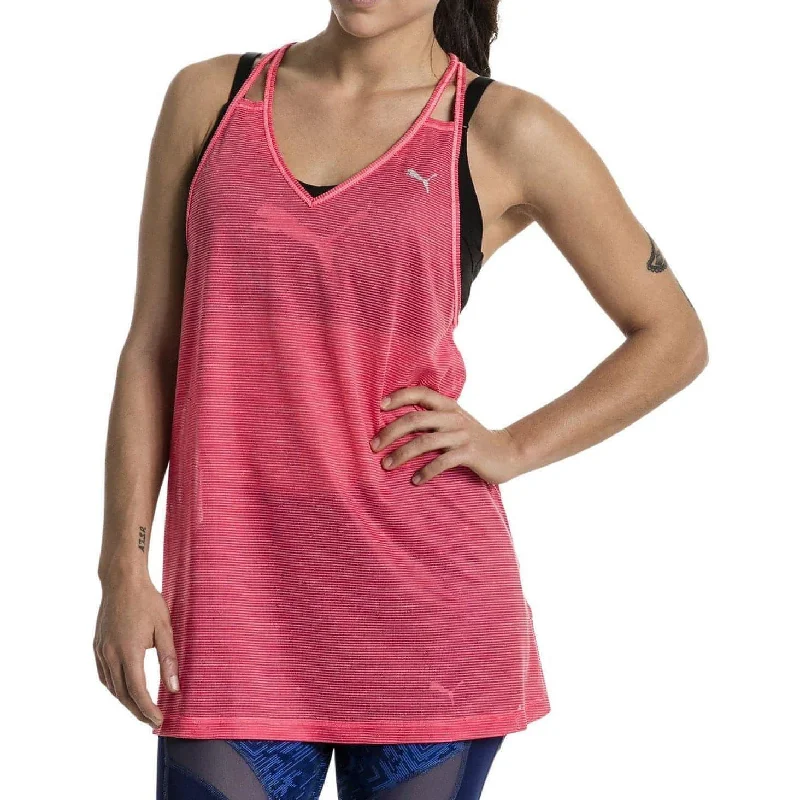 Weekend Deal Puma Mesh It Up Womens Training Layer Vest Tank Top - Pink