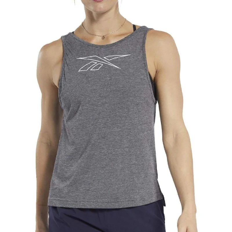 Now Available Reebok ActivChill + Cotton Womens Training Vest Tank Top - Grey