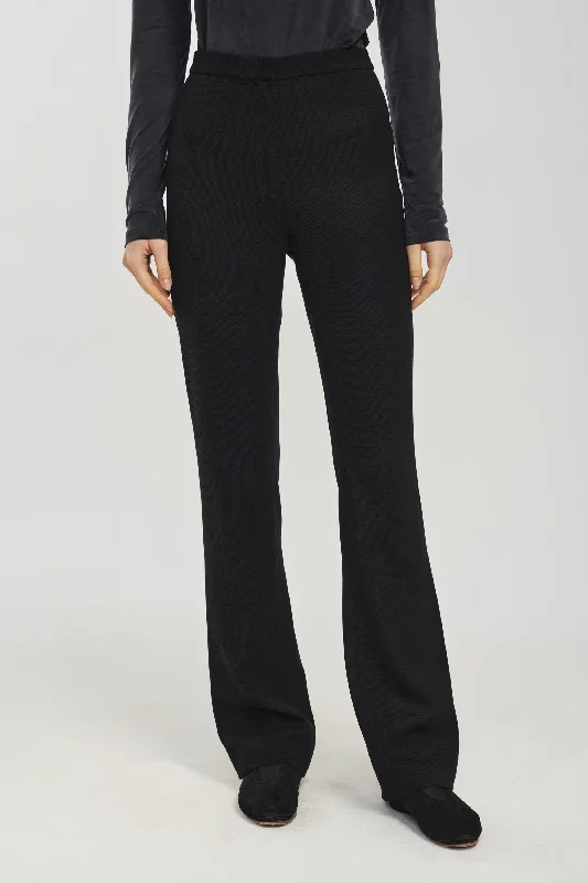 Best Seller Black soft touch wool slim leg pants