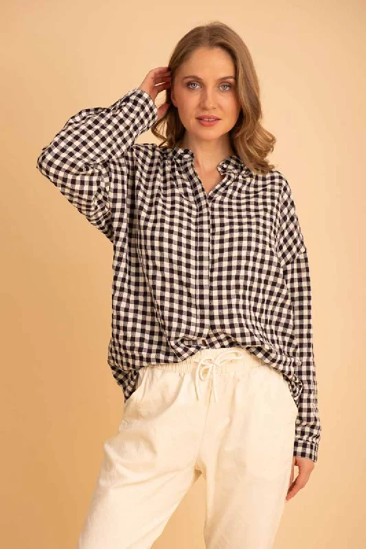 Year-End Sale Jet Shirt Black Check