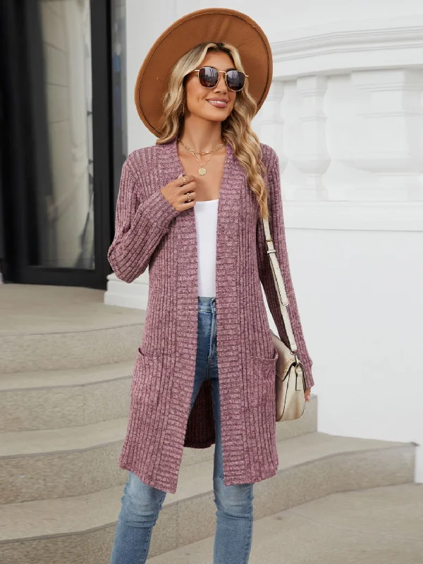 Weekend Discounts You Deserve Open Front Long Sleeve Cardigan