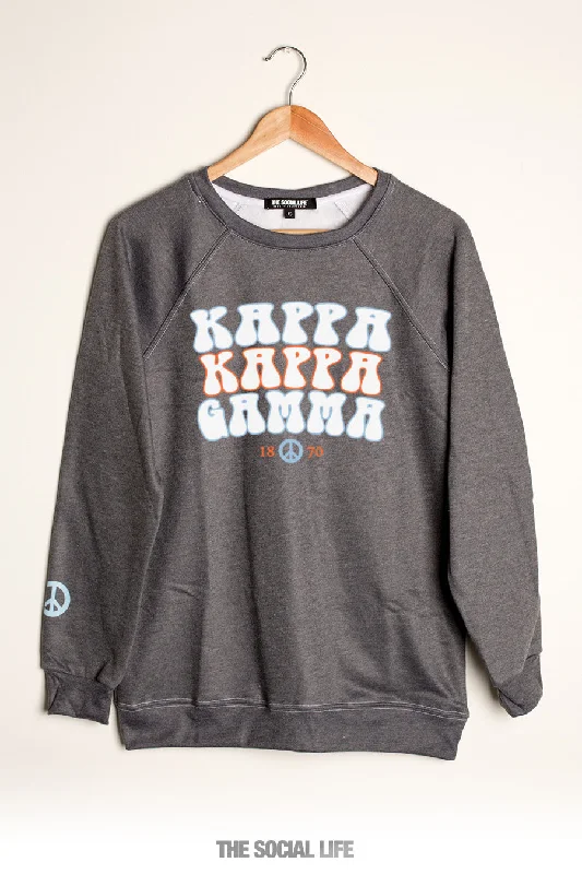 Cash Savings Kappa Kappa Gamma Peace Raglan Crewneck