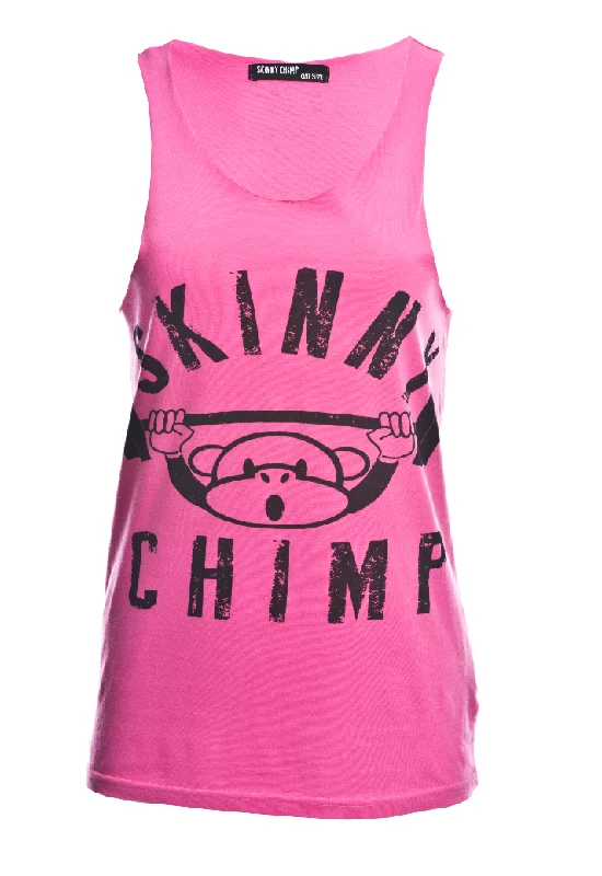 Weekend Special Classic Raw Cut Unisex Gym Vest - Pink