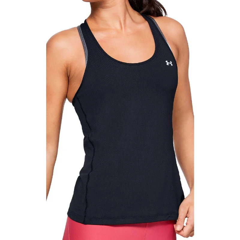 Celebrate the Weekend with Discounts Under Armour HeatGear Racer Womens Training Vest Tank Top - Black