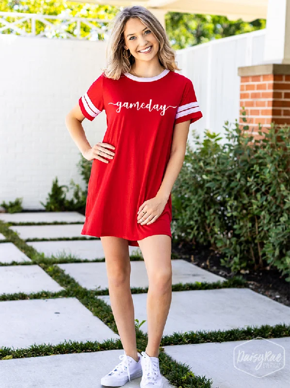 Weekend Bargains Just for You Gameday Script on Red Spirit Dress