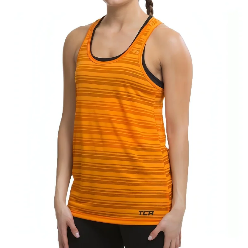 YEAR-End Sale TCA Ultralite Womens Running Vest Tank Top - Orange