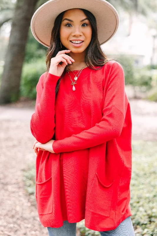Low Prices Loving My Life Lipstick Red Pocket Tunic