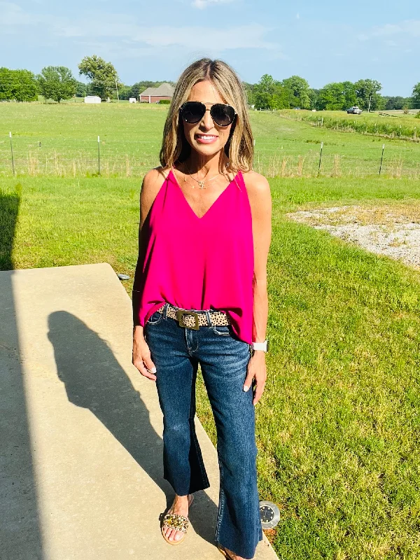 Value Deals NIGHT OUT TOP- MAGENTA