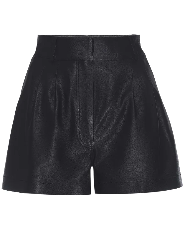 Markdown Madness Pleated Leather Short