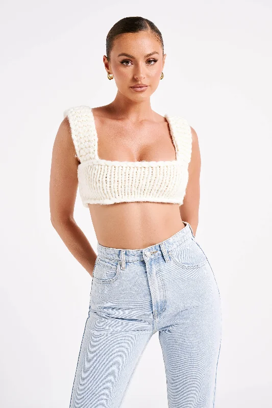 Quick Sale Ninetta Knit Bralette - Ivory