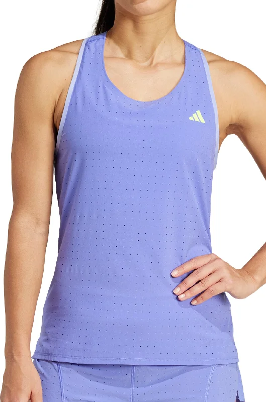 Can't Miss adidas Adizero Womens Running Vest Tank Top - Blue