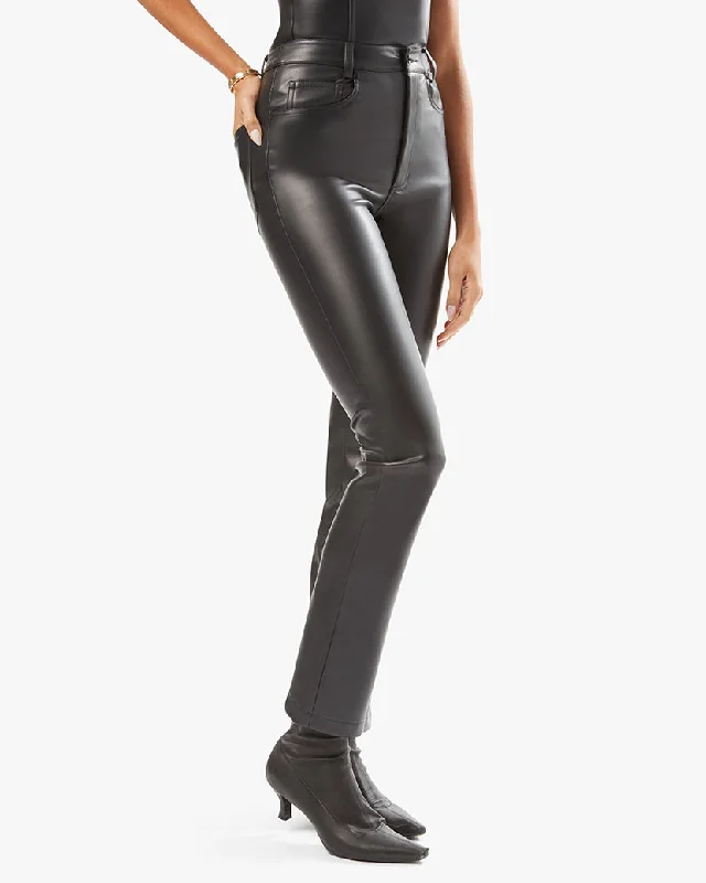 New Arrival Vegan Leather Kick Flare Pant