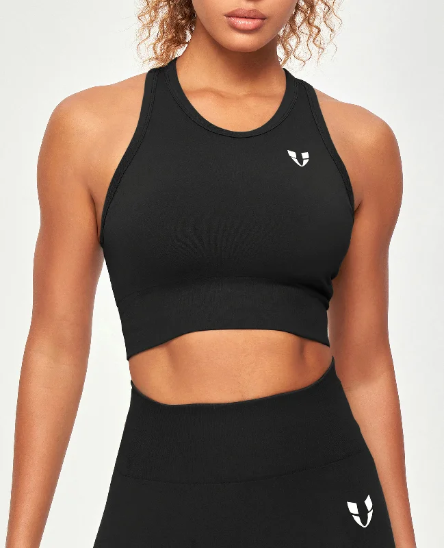 Weekend Bargains to Celebrate Seamless Padded Tank - Black