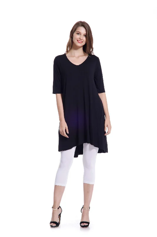 Time-Limited Offer Orange by Fashion Village (Bamboo), B0081 Bamboo Tunic w/Pockets